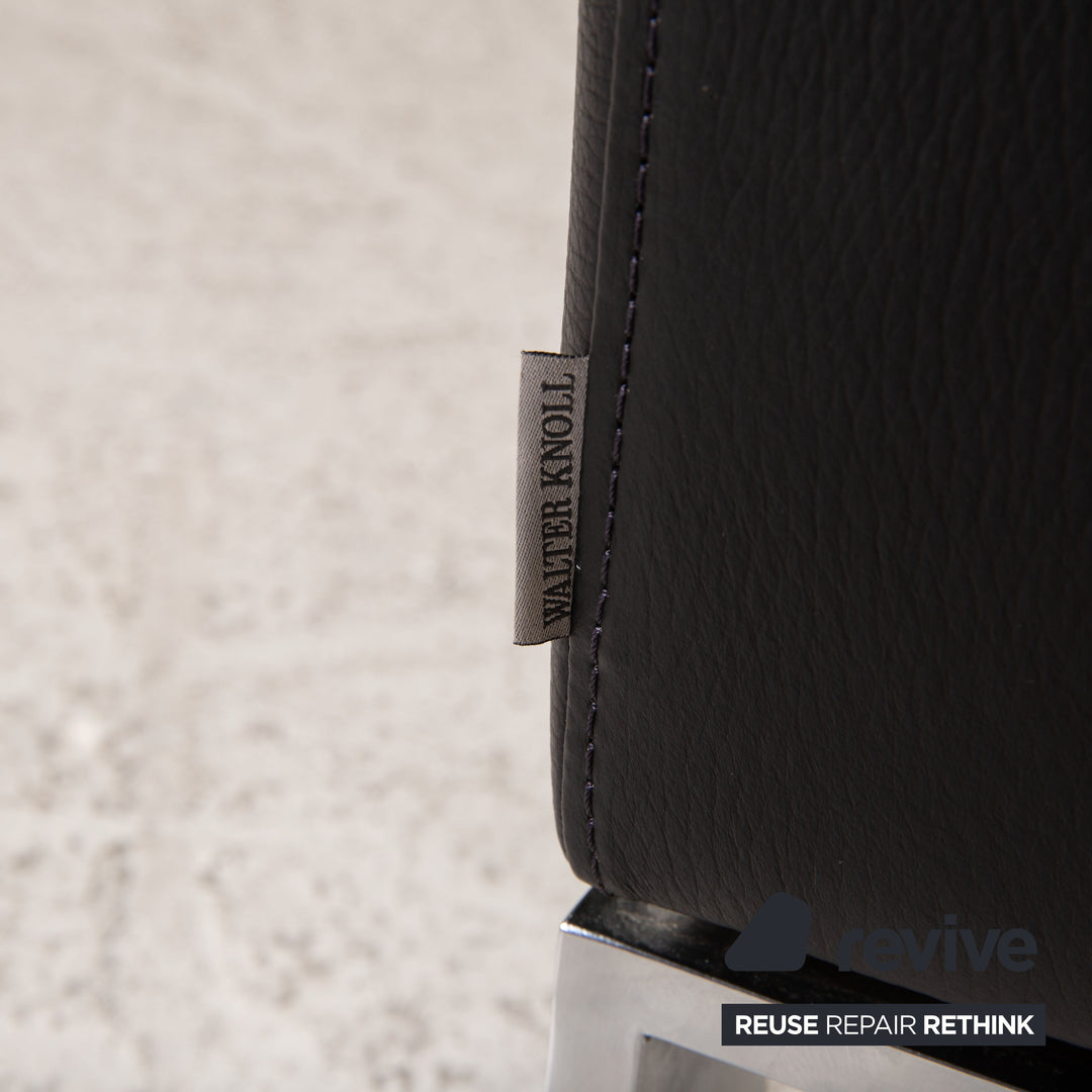 Walter Knoll Foster 500 schwarz Leder Dreisitzer