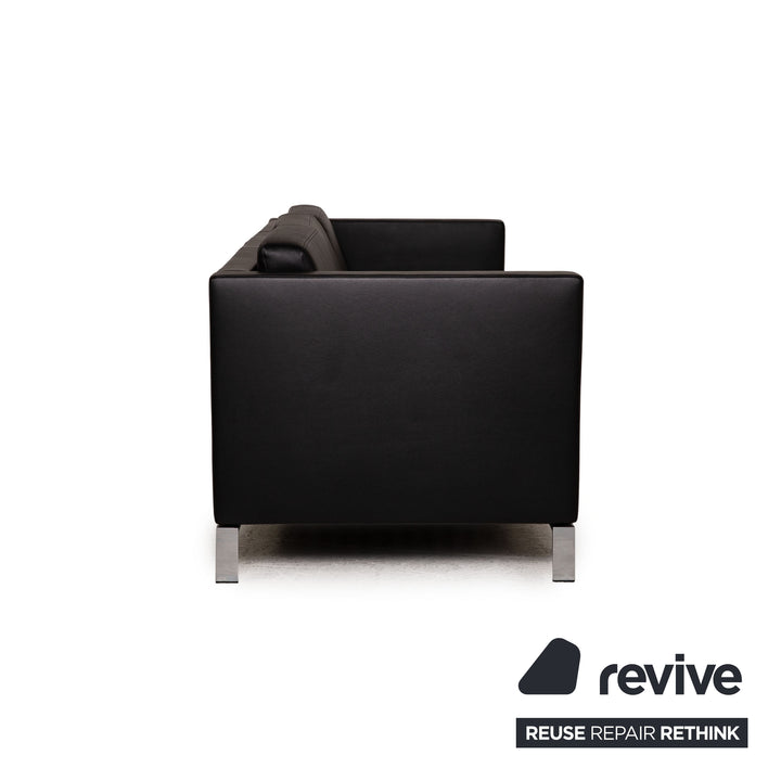 Walter Knoll Foster 500 schwarz Leder Dreisitzer
