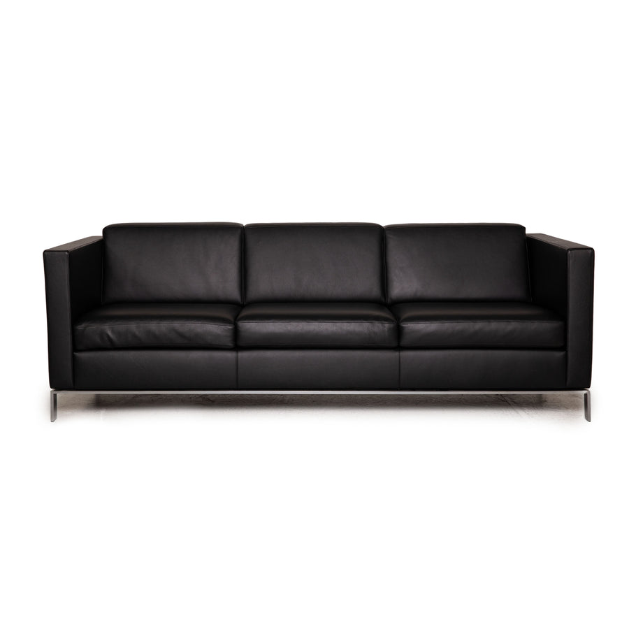 Walter Knoll Foster 500 schwarz Leder Dreisitzer