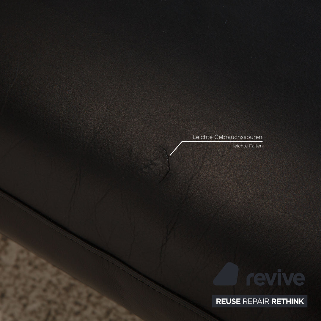 Walter Knoll Good Times Leather Stool Dark Blue