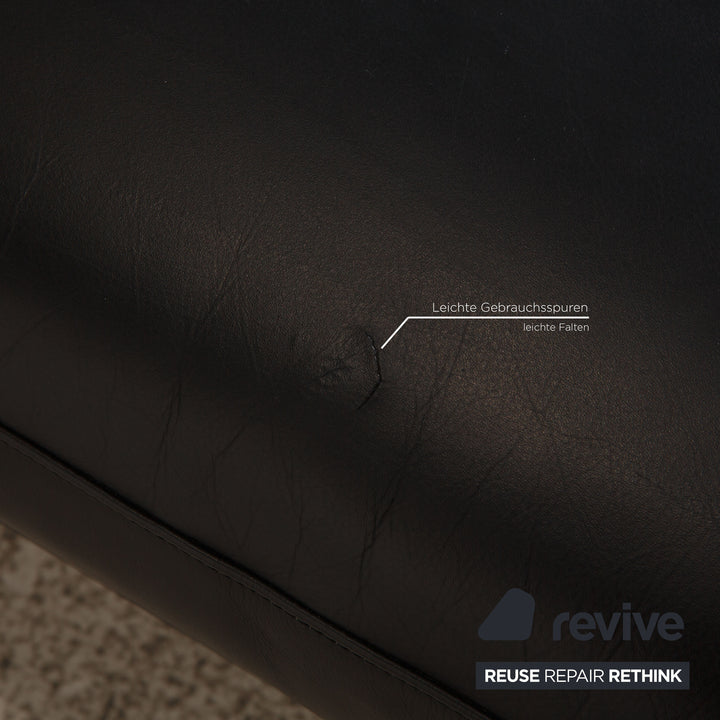 Walter Knoll Good Times Leather Stool Dark Blue