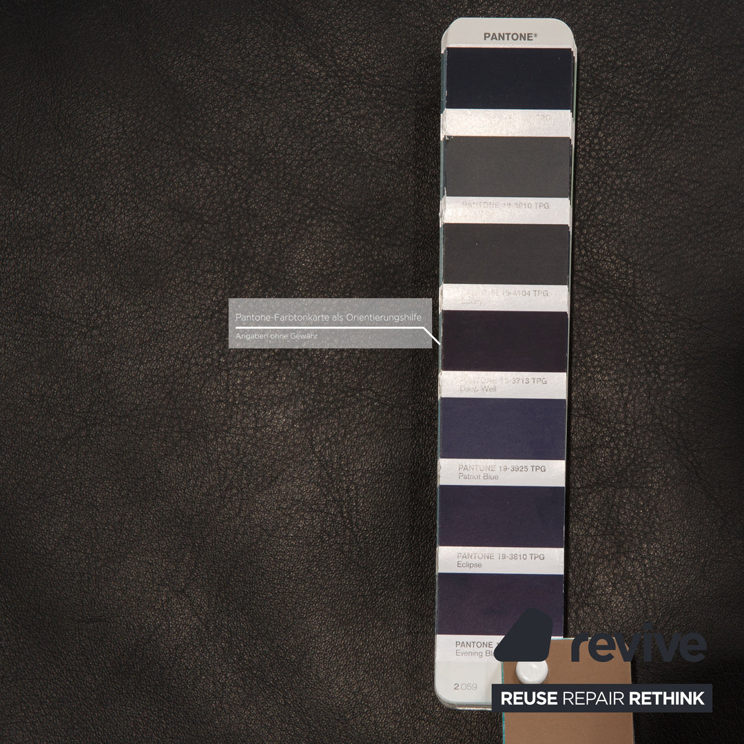 Walter Knoll Good Times Leather Stool Dark Blue