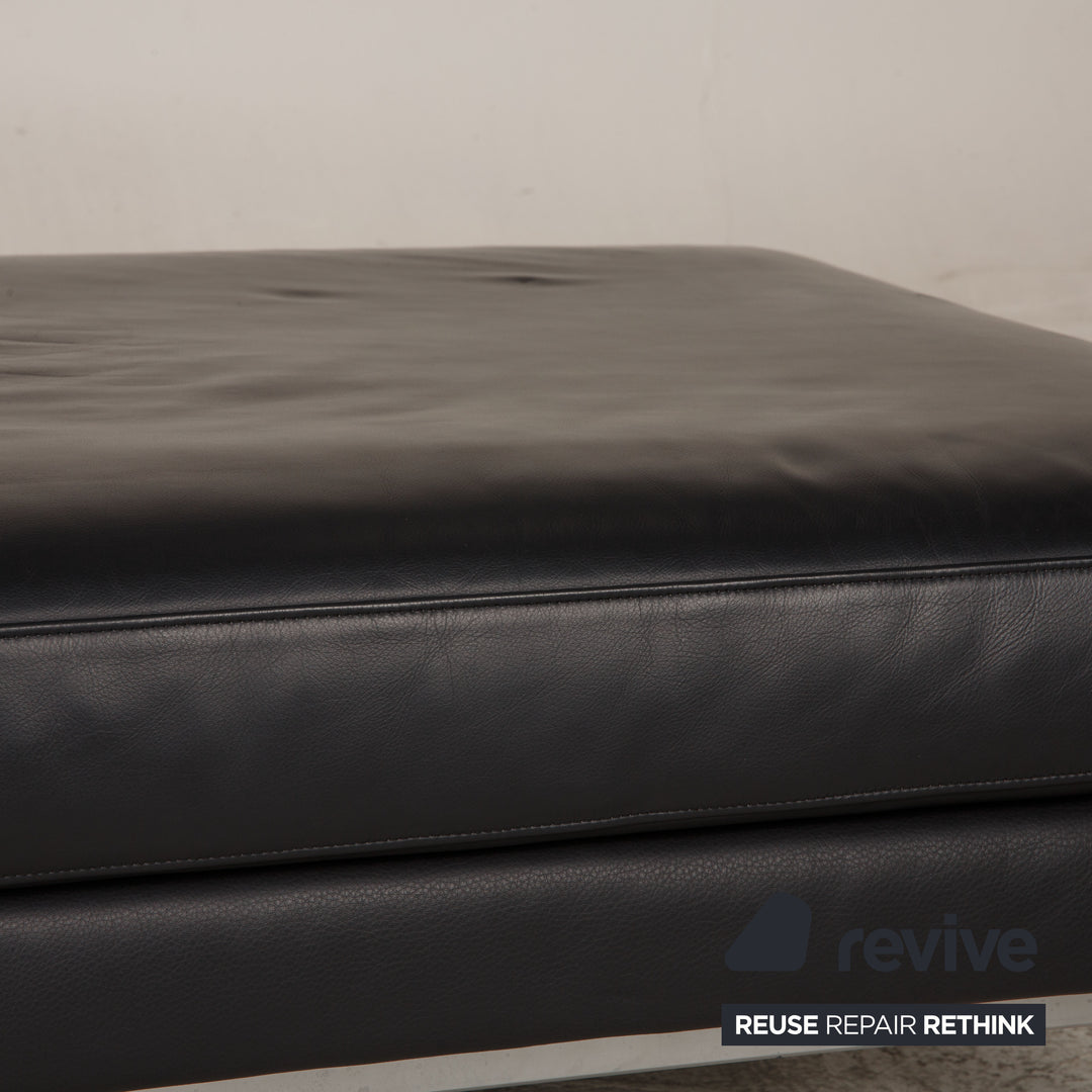 Walter Knoll Good Times Leather Stool Dark Blue