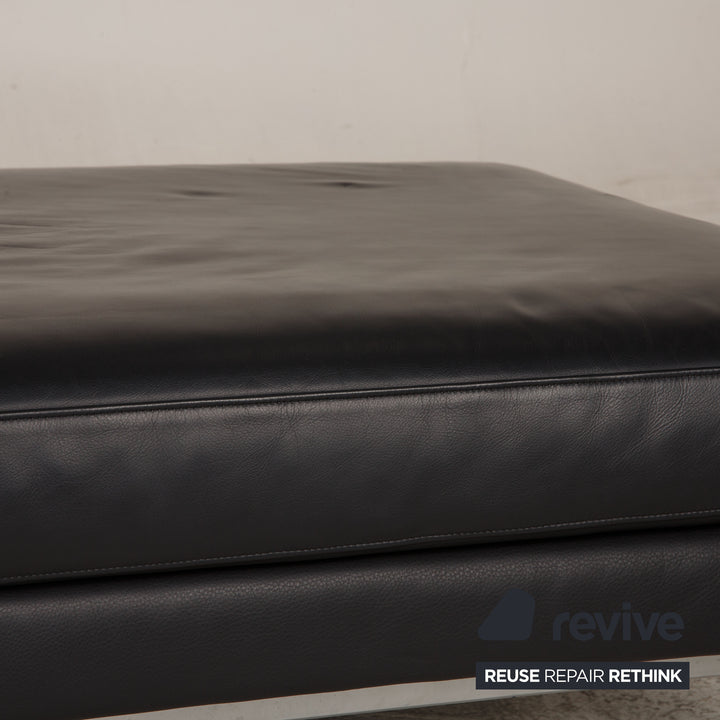 Walter Knoll Good Times Leather Stool Dark Blue