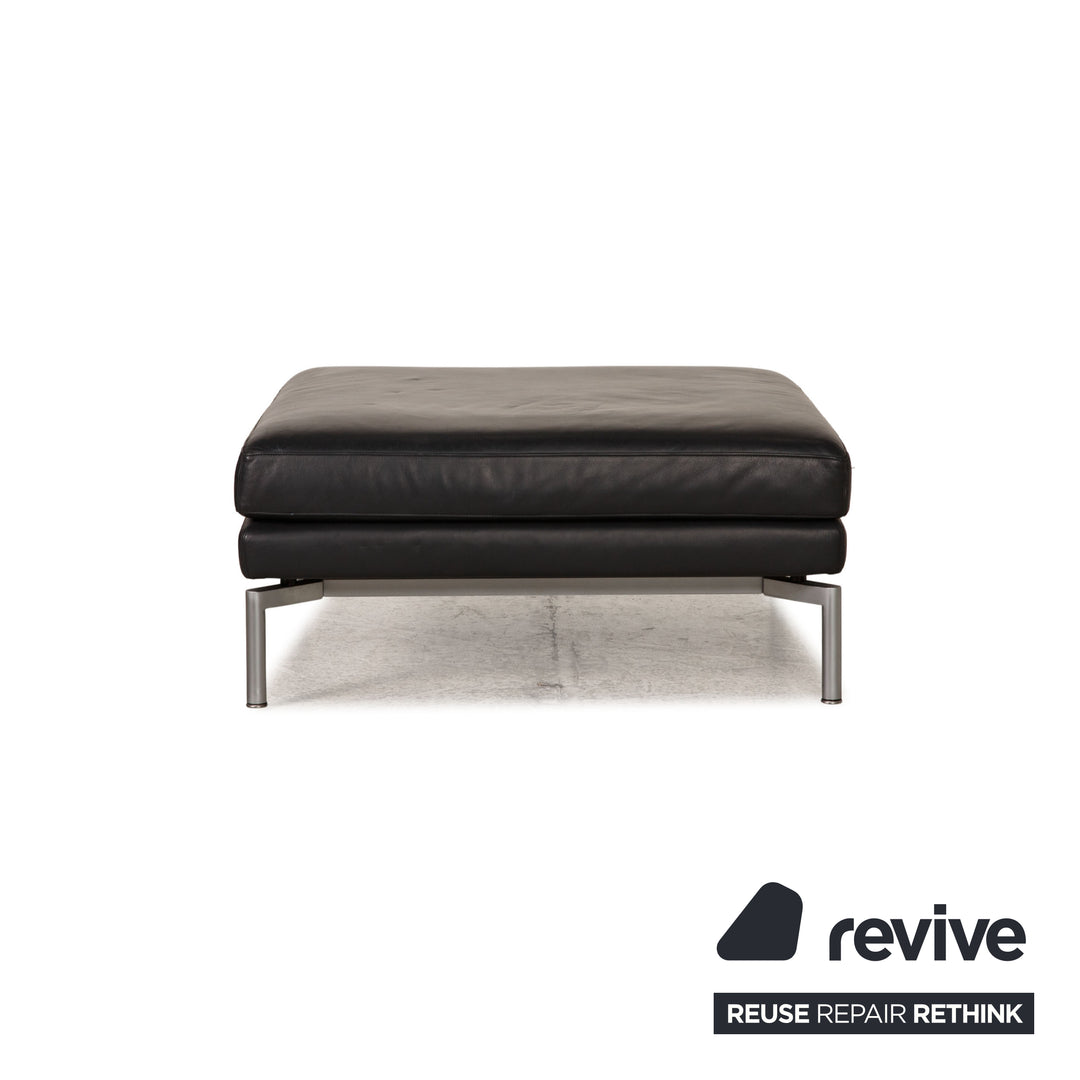 Walter Knoll Good Times Leather Stool Dark Blue