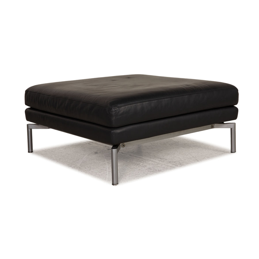 Walter Knoll Good Times Leather Stool Dark Blue