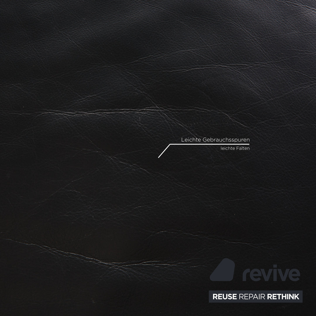 Walter Knoll Good Times Leather Stool Dark Blue