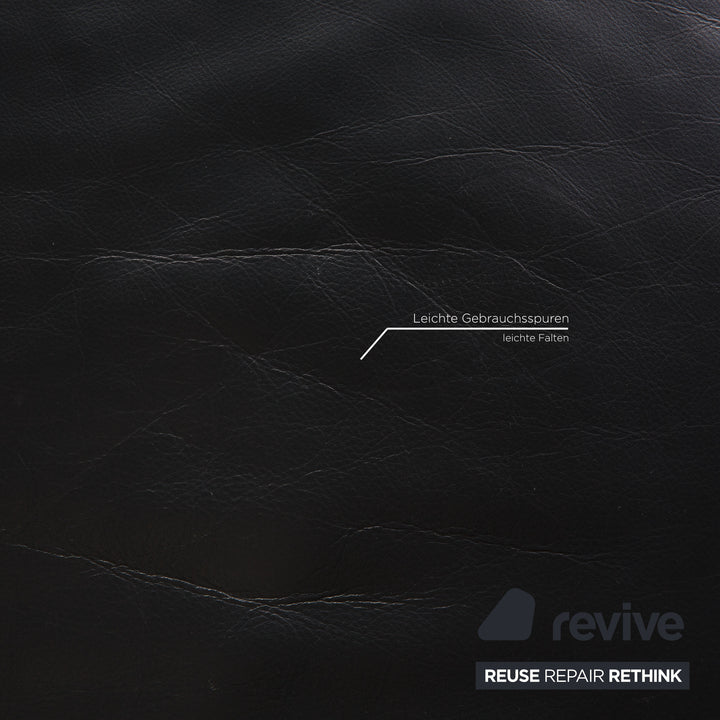 Walter Knoll Good Times Leather Stool Dark Blue