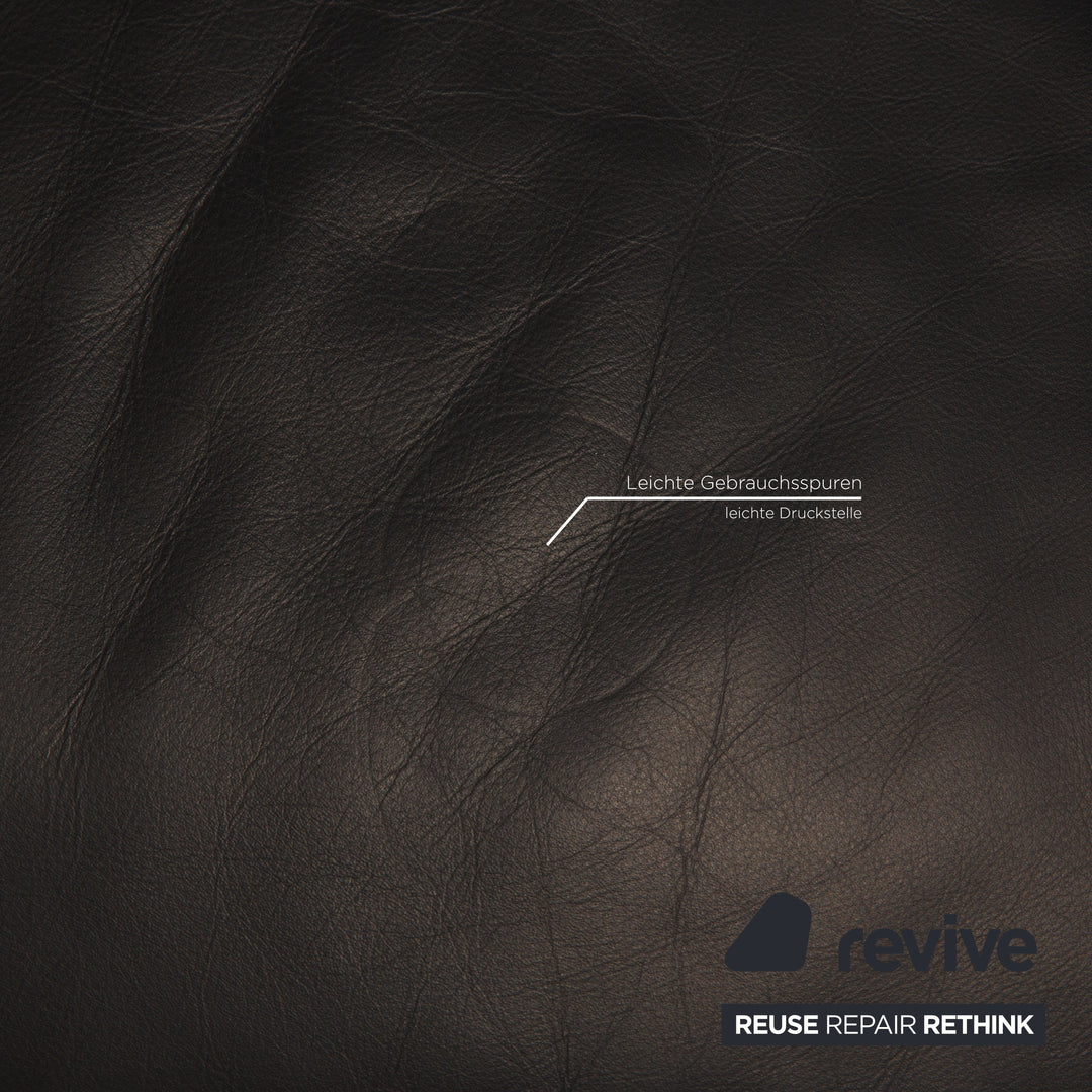 Walter Knoll Good Times Leather Stool Dark Blue