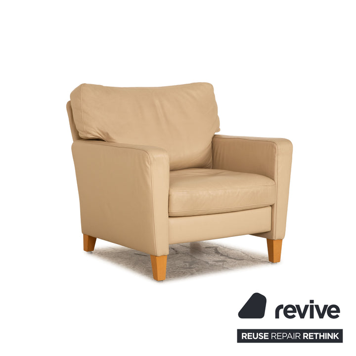 Walter Knoll Henry Leder Sessel Creme