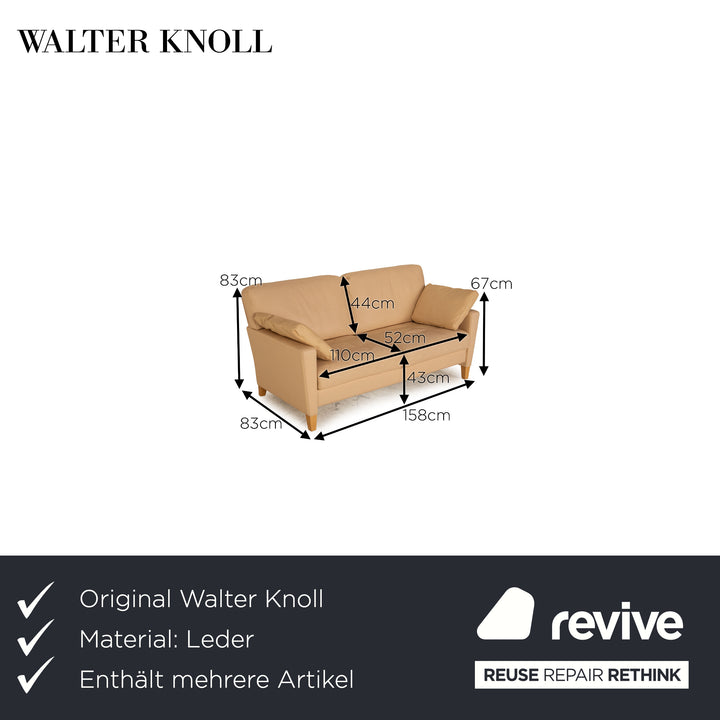 Walter Knoll Henry sofa set beige three-seater two-seater armchair couch