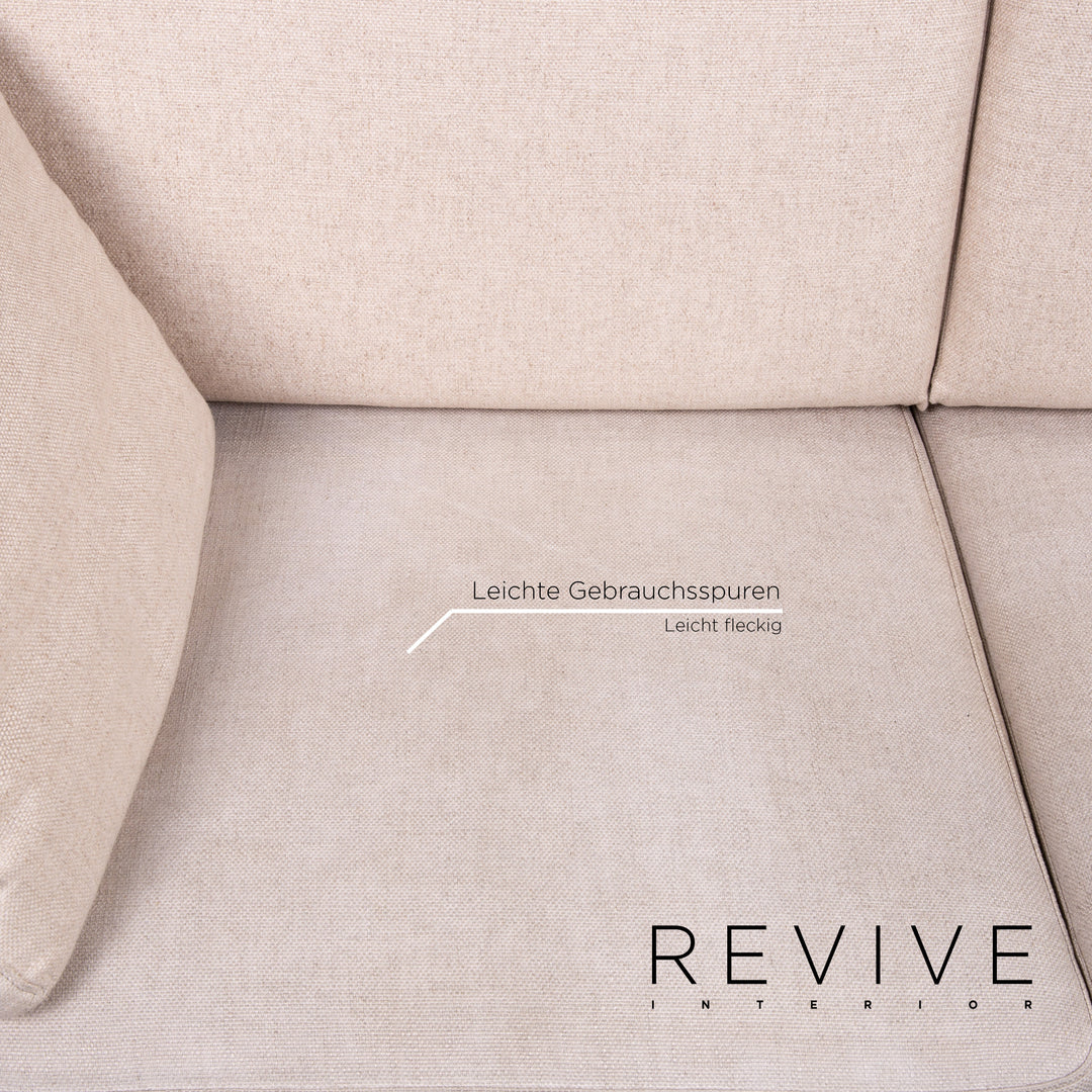 Walter Knoll Henry Fabric Sofa Cream Two Seater Couch #14711