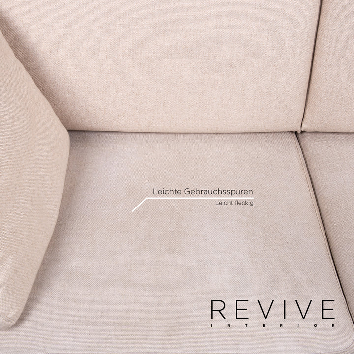 Walter Knoll Henry Fabric Sofa Cream Two Seater Couch #14711