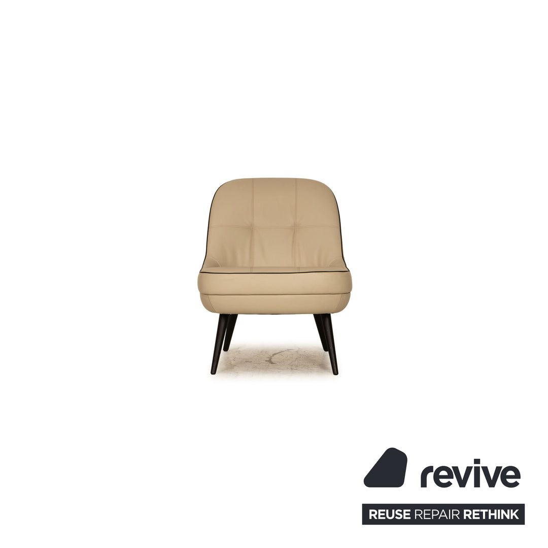 Walter Knoll Hugo Boss Woman leather armchair cream