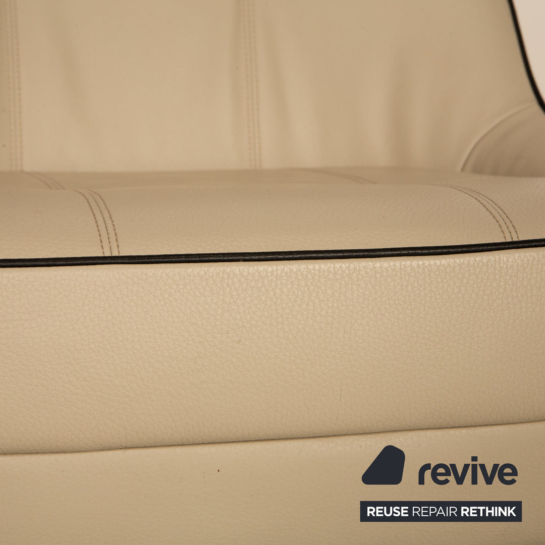 Walter Knoll Hugo Boss Woman leather armchair cream