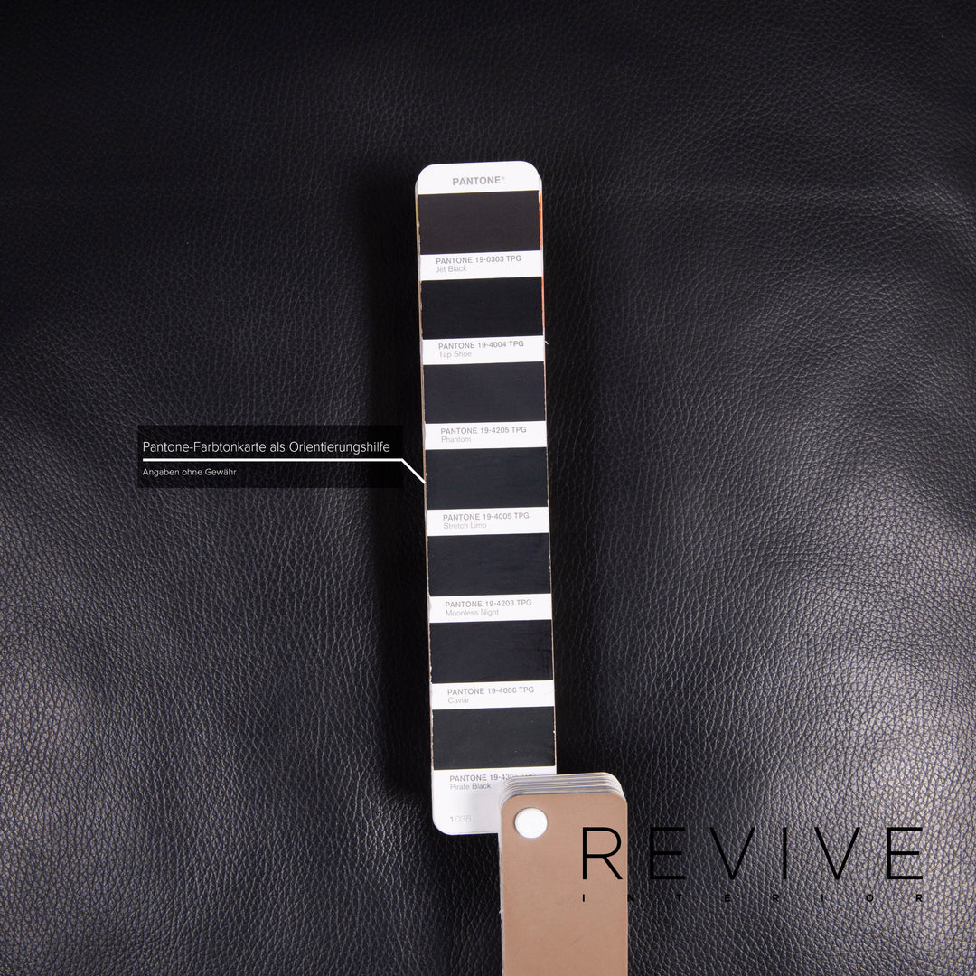 Walter Knoll Jaan Leather Sofa Black Three Seater #14702