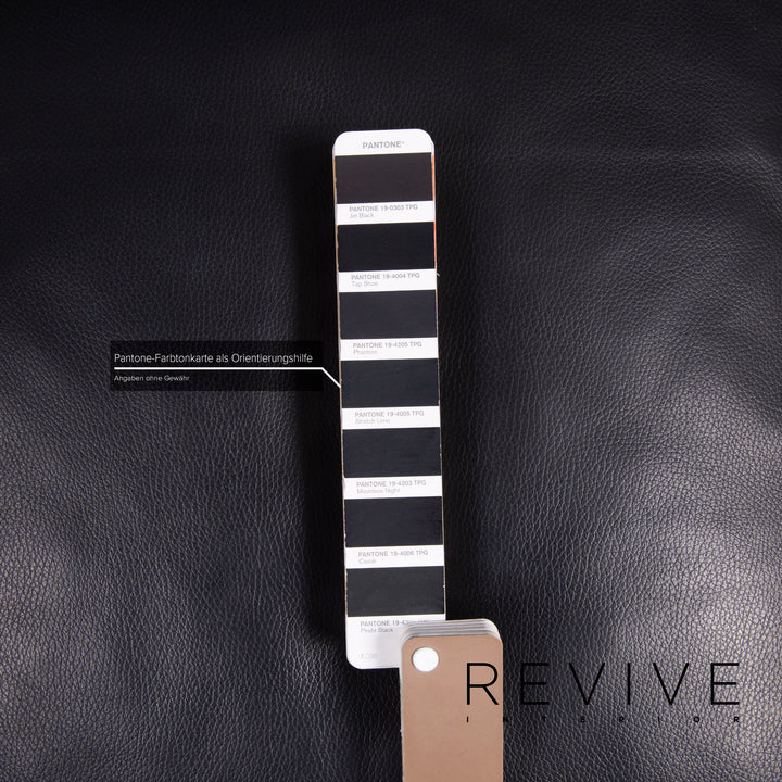 Walter Knoll Jaan Leather Sofa Black Three Seater #14702