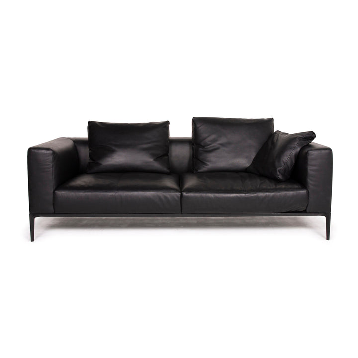 Walter Knoll Jaan Leather Sofa Black Three Seater #14702