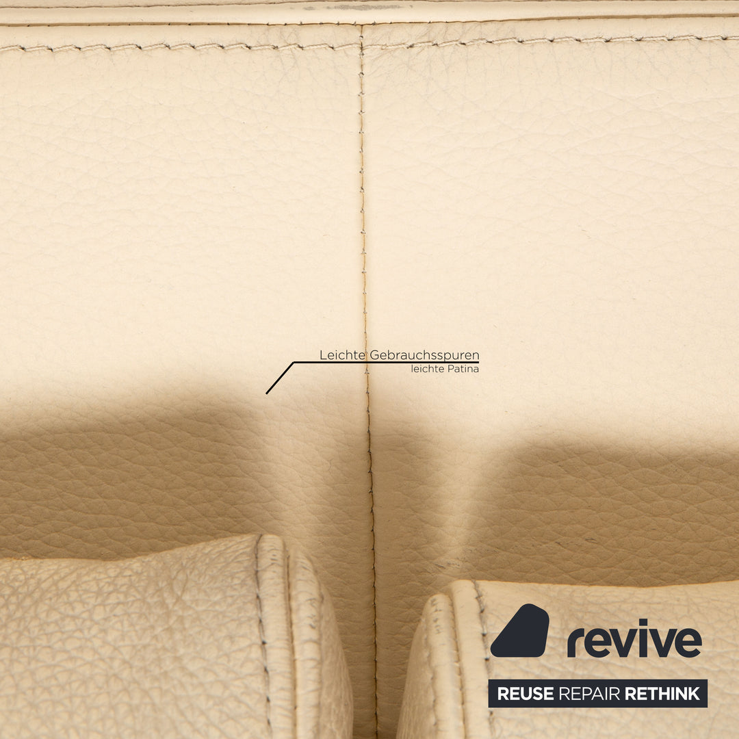 Walter Knoll Jason 390 leather sofa cream two seater couch function