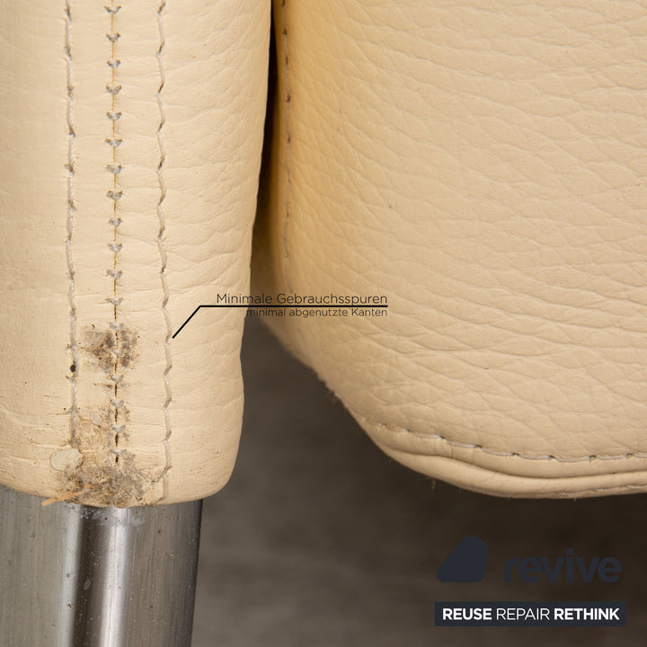 Walter Knoll Jason 390 leather sofa cream two seater couch function