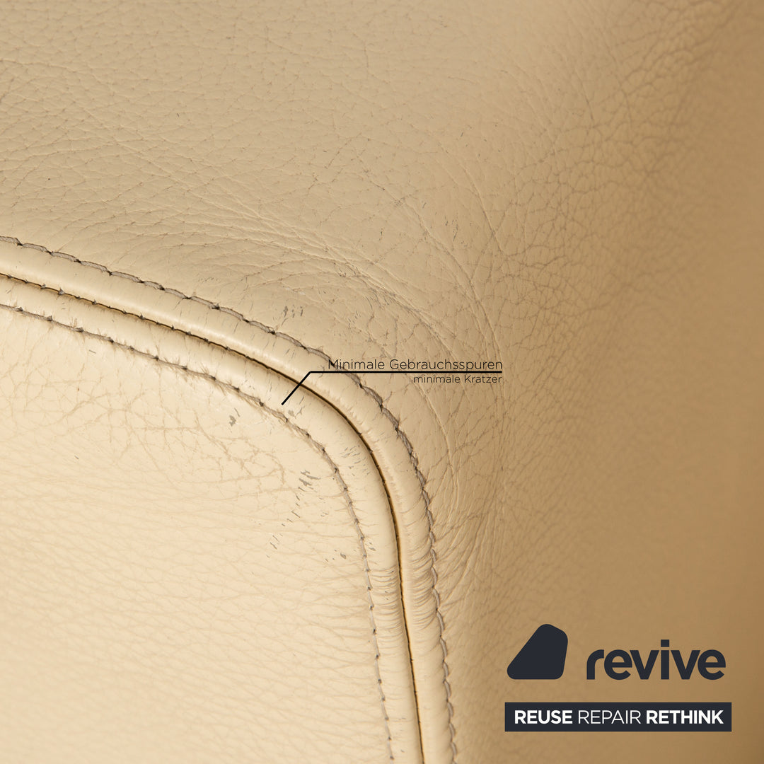 Walter Knoll Jason 390 leather sofa cream two seater couch function