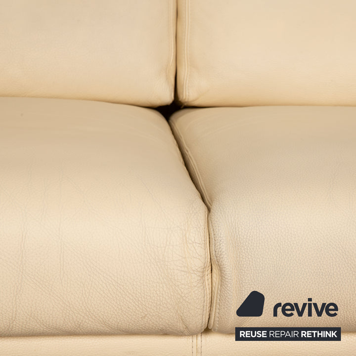 Walter Knoll Jason 390 leather sofa cream two seater couch function