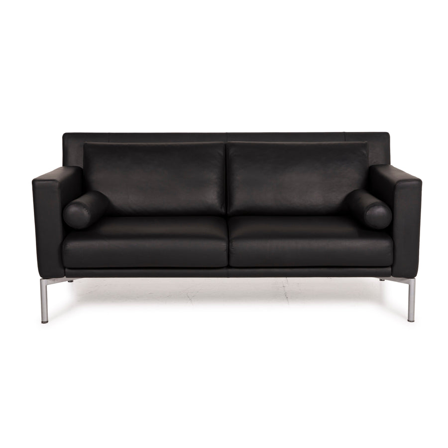 Walter Knoll Jason 390 Leather Sofa Black Two Seater