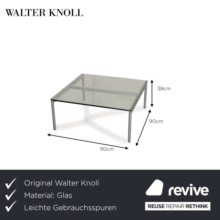 Walter Knoll Jason 391 Glass Table Silver