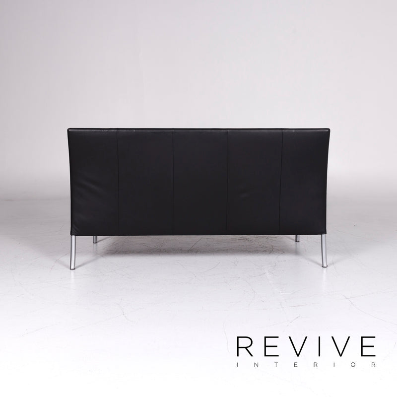 Walter Knoll Jason Designer Leder Sofa Schwarz Zweisitzer Couch Funktion 