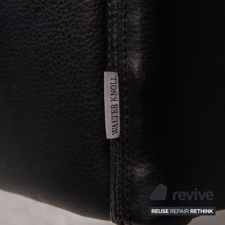 Walter Knoll Jason Leder Sessel Garnitur Schwarz Dunkelrot 4xSessel