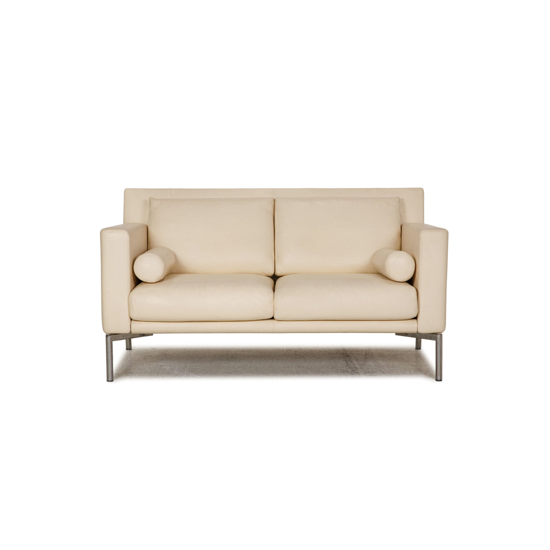 Walter Knoll Jason Leather Sofa Cream Two Seater Couch