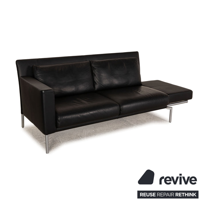 Walter Knoll Jason Leather Sofa Black Two seater couch function