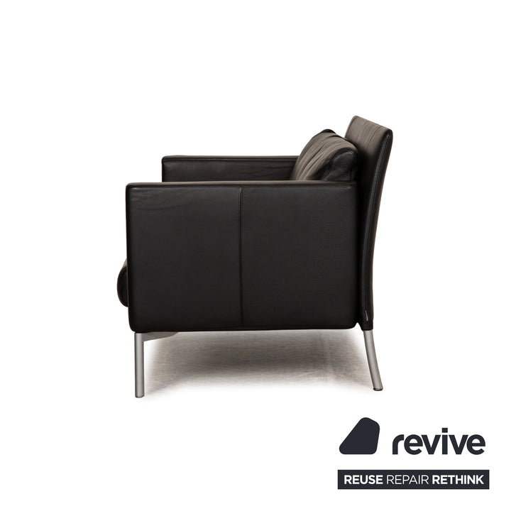 Walter Knoll Jason Leather Sofa Black Two seater couch function