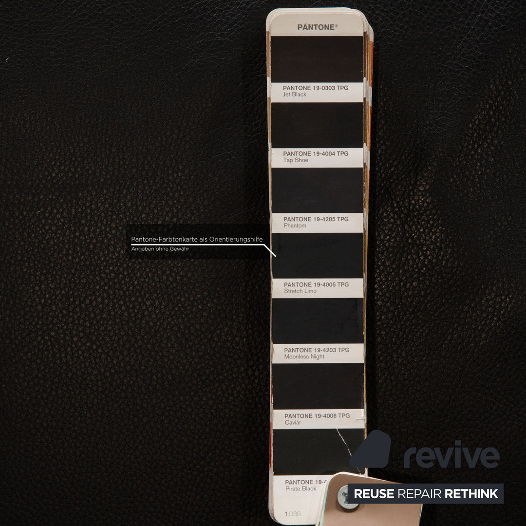 Walter Knoll Jason Leather Sofa Black Two seater couch function