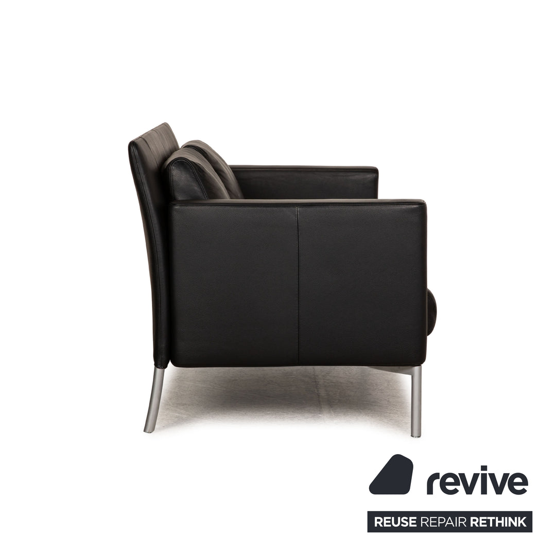 Walter Knoll Jason Leather Sofa Black Two seater couch function