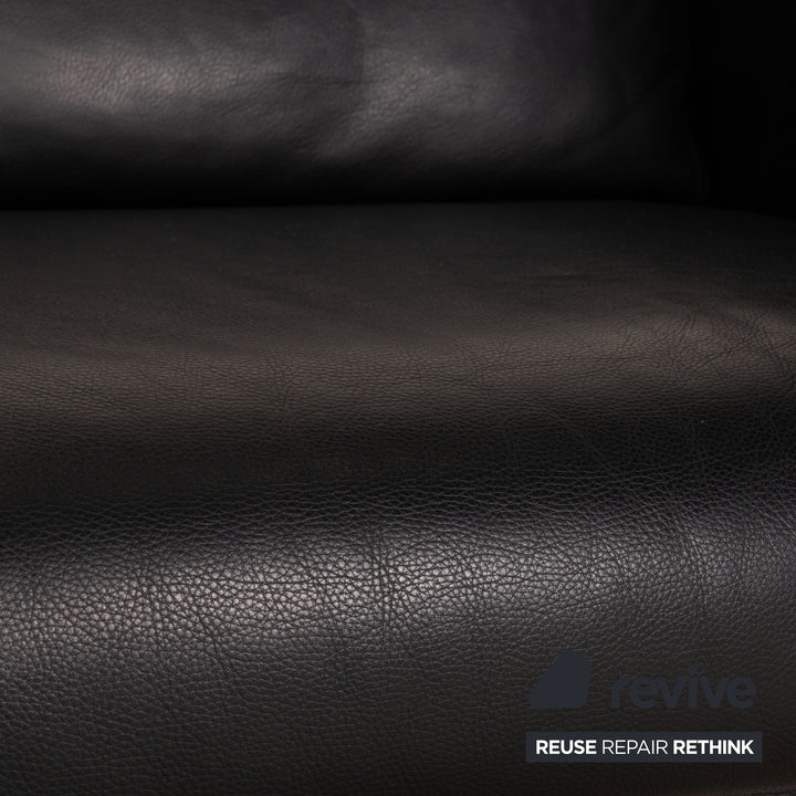 Walter Knoll Jason Leather Sofa Black Two seater couch function