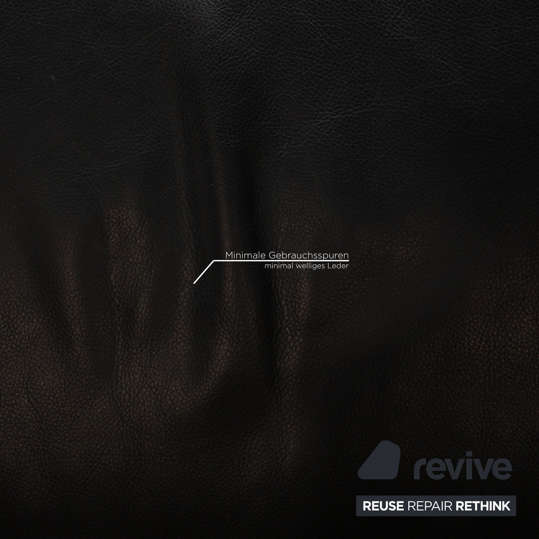 Walter Knoll Jason Leather Sofa Black Two seater couch function