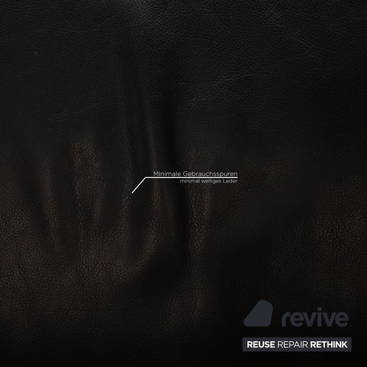 Walter Knoll Jason Leather Sofa Black Two seater couch function