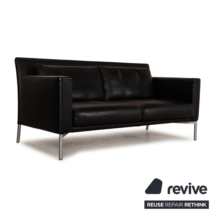 Walter Knoll Jason Leather Sofa Black Two seater couch function
