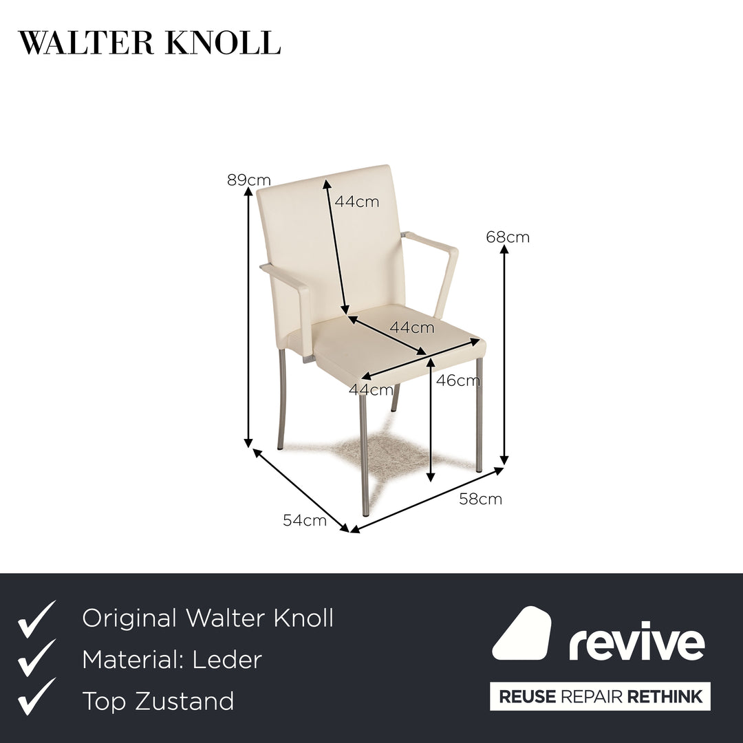 Walter Knoll Jason Lite Leather Chair Cream