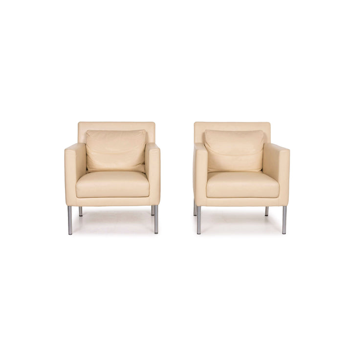 Walter Knoll Jason armchair set cream 2x armchair #12378