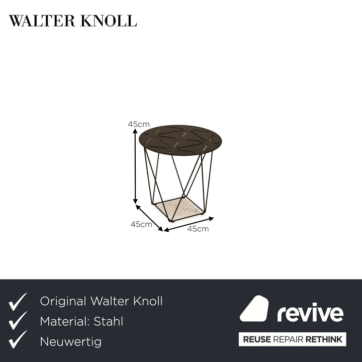 Walter Knoll Joco Side Table Stahl Couchtisch Schwarz