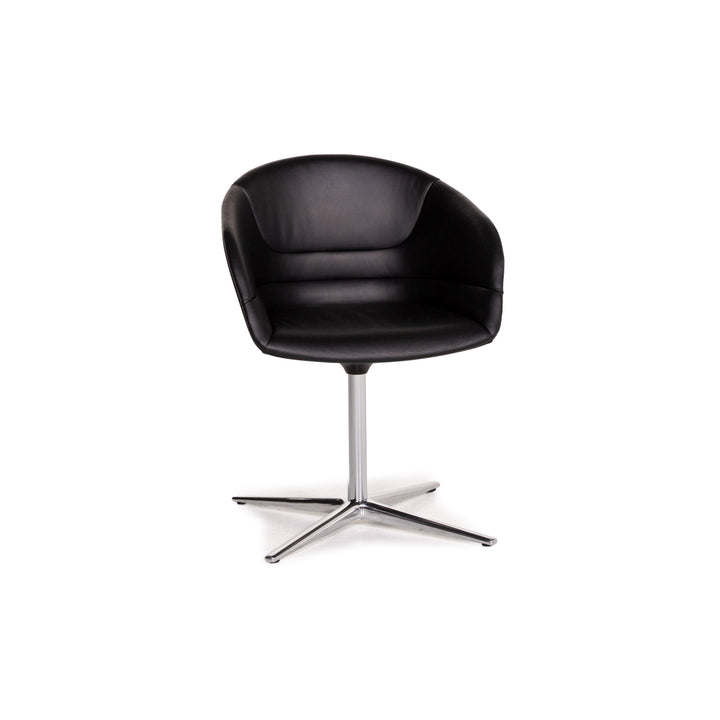 Walter Knoll Kyo Leather Armchair Black Swivel Chair #14232