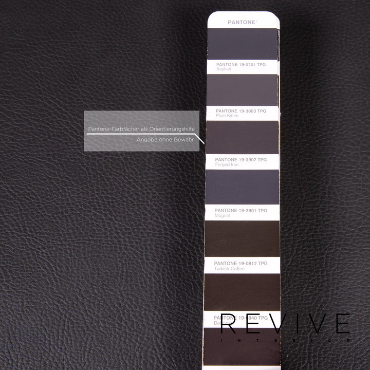 Walter Knoll leather bar stool set anthracite gray 3x chair #15120