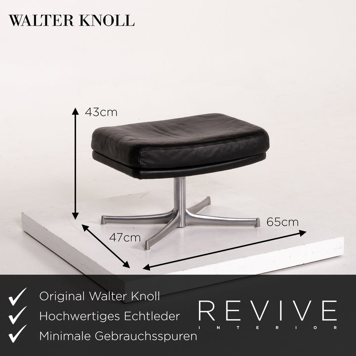 Walter Knoll Leder Sessel inkl. Hocker Schwarz Funktion Relaxfunktion Relaxsessel #13669