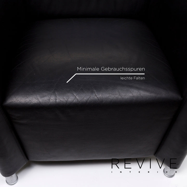 Walter Knoll Leder Sessel Schwarz #13260