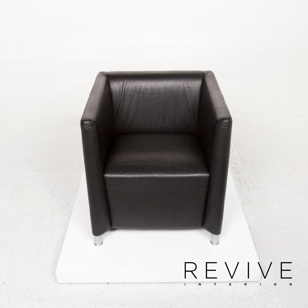 Walter Knoll Leder Sessel Schwarz #13260