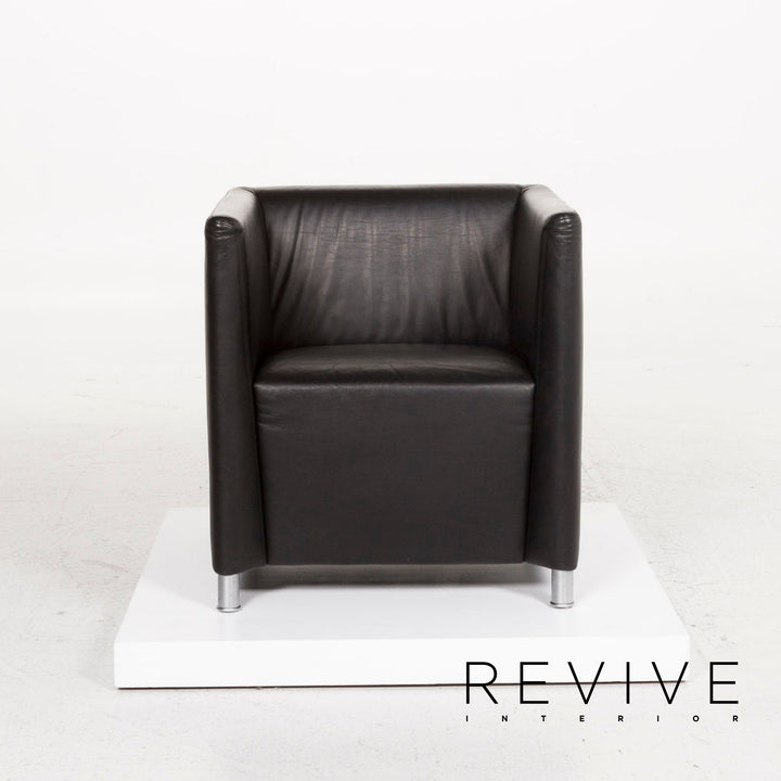 Walter Knoll Leder Sessel Schwarz #13260