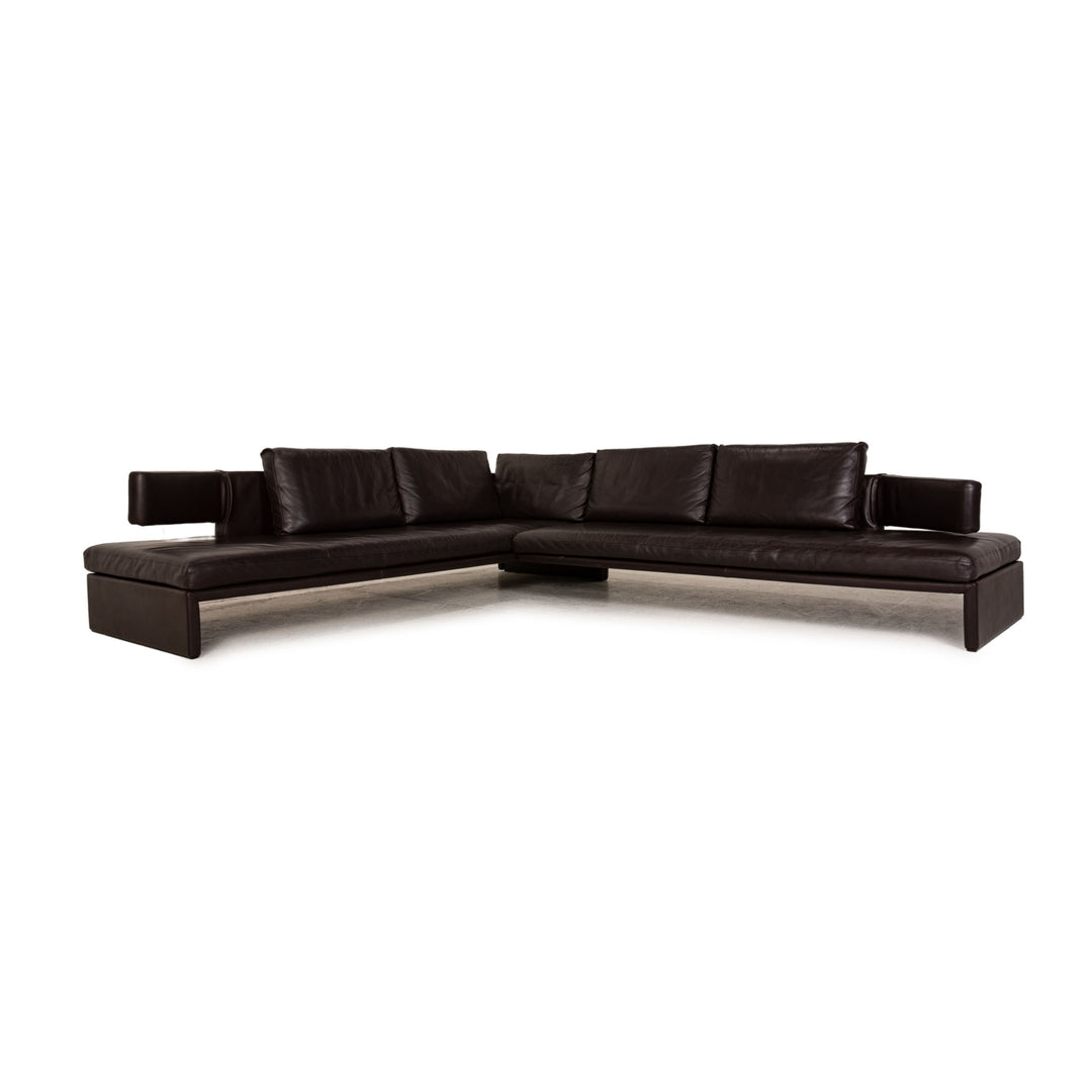 Walter Knoll leather sofa brown brown corner sofa couch function