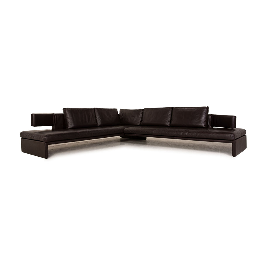 Walter Knoll leather sofa brown brown corner sofa couch function